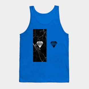 Black and white diamond Tank Top